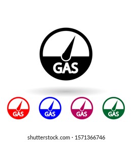Gas indicators multi color icon. Simple glyph, flat vector of profit icons for ui and ux, website or mobile application