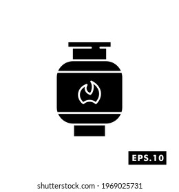 Icono de la industria del gas Vector. Plantilla de ilustración vectorial del símbolo de gas o logotipo aislado