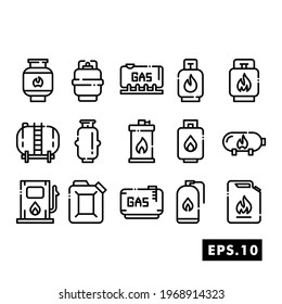 Gas Industry line icon Vector. Gas  Icon or logo isolated sign symbol vector illustration template