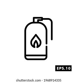 Gas Industry line icon Vector. Gas  Icon or logo isolated sign symbol vector illustration template