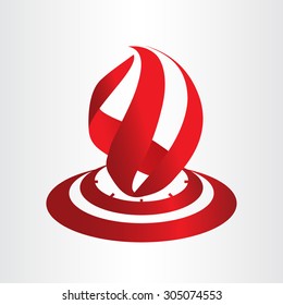 Gas industry symbol. Fire Flame vector