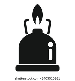 Gas jet burner icon simple vector. Campsite holiday. Nature outdoor vacation