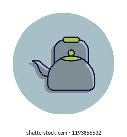 gas kettle icon in badge style. One of web collection icon can be used for UI, UX