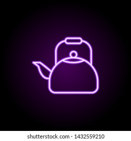 gas kettle neon icon. Elements of web set. Simple icon for websites, web design, mobile app, info graphics