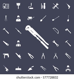 gas key for plumbing. Construction icons universal set for web and mobile