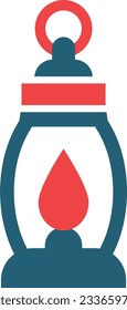 Gas Lamp Glyph Two Color Icon For Personal And Commercial Use.
