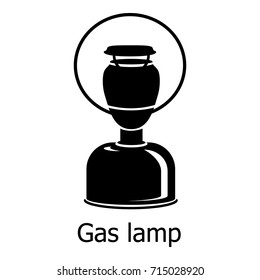 Gas lamp icon. Simple illustration of gas lamp vector icon for web