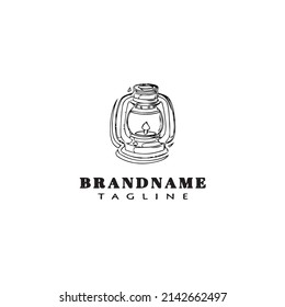 gas lamp logo cartoon black icon design isolated modern illustration