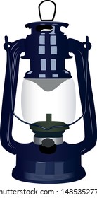 gas lantern realistic vector illustration