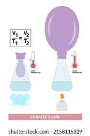 Gas Law Of Charles Lab Heat Zero Kelvin Boyle Gay Lussac Avogadro Ideal Hand Boiler Hot Air Cool Study Expand Chemist Molar Mass Graph Oxygen Monton Flying Graham