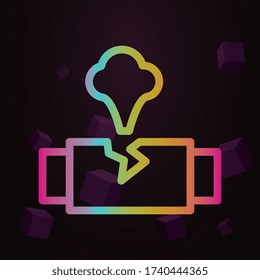 Gas, Leck, Verschmutzungslinie Vektor nolan Symbol Einfache dünne Linie, Umrissvektor Verunreinigung Symbole für ui und ux, Website oder mobile Anwendung