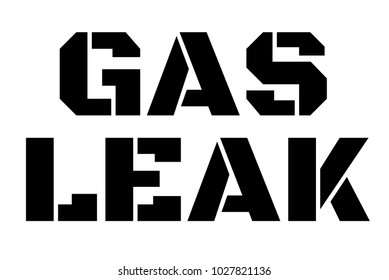 Gas Leak stamp. Typographic sign, stamp or logo