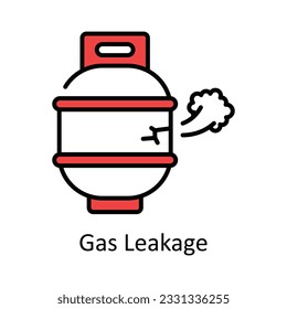 Gas Leakage Filled Outline Icon Design illustration. Home Repair And Maintenance Symbol on White background EPS 10 File