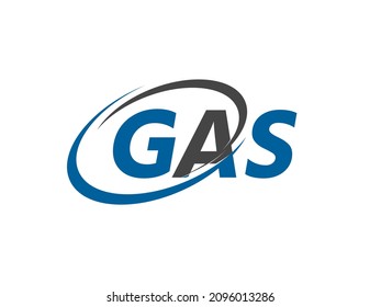 Letra GAS diseño creativo elegante del logo de swoosh