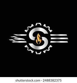 Gas letter logo is energy, liquid, lubricant, diesel, petrol, gasoline,
 fuel, flame, business and company logo.