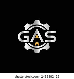 Gas letter logo is energy, liquid, lubricant, diesel, petrol, gasoline,
 fuel, flame, business and company logo.