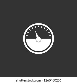 gas level icon vector. gas level sign on black background. gas level icon for web and app