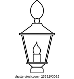 gas light (1) of a vector silhouette