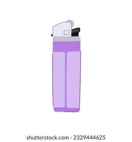 gas lighter fire cartoon. flame object, light plastic, tool smoke gas lighter fire sign. isolated symbol vector illustration