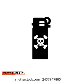 Gas lighter icon design vector graphic of template, sign and symbol