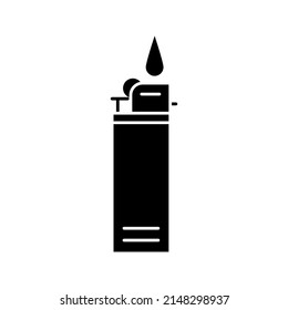 Gas Lighter Icon. Ignition, Burner Symbol Color Editable