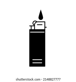 Gas Lighter Icon. Ignition, Burner Symbol Color Editable