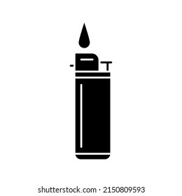 Gas Lighter Icon. Ignition, Burner Symbol Color Editable