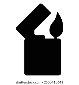 Gas Lighter Icon for Lighting and Household Use