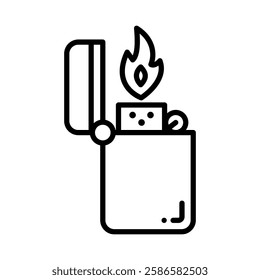 Gas Lighter icon in line style