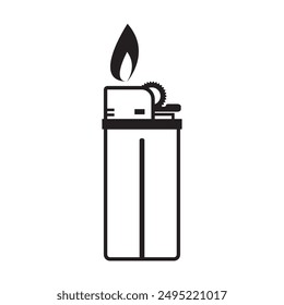 Plantilla de diseño de Ilustración vectorial de icono de encendedor de gas