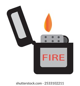 Gasfeuerzeug Symbol, Vektorgrafik-Entwurfsvorlage