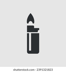 Gas lighter. Simple shape vector icon