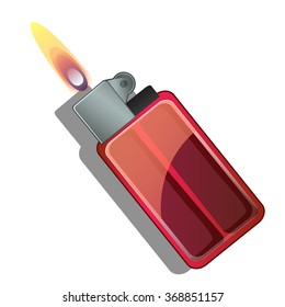 Gas lighter. Vector.