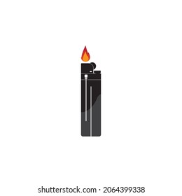 Diseño, símbolo y fondo del icono del vector del encendedor de gas.