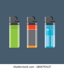 Gas Lighter vector illustration with combination color 