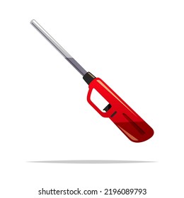 Ilustración aislada del vector del encendedor de gas