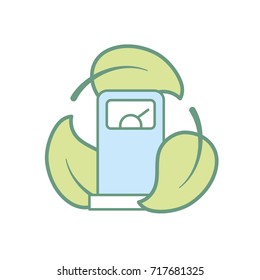 gas machine with ecological leaves around