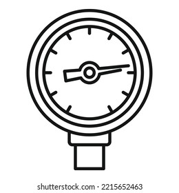 Gas manometer icon outline vector. Pressure gauge. Water air