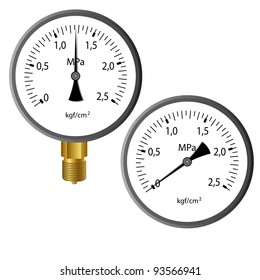 The gas manometer isolated on white background. Rasterized version also available in portfolio.