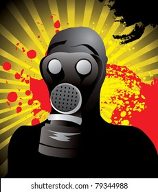 gas mask abstract vector illustration