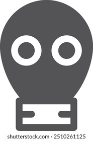 Gas mask black icon. Chemical respirator symbol