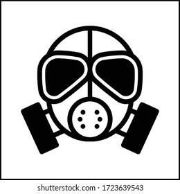 Gas mask black icon vector illustration