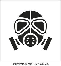 Gas mask black icon vector illustration