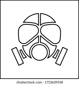 Gas mask black icon vector illustration