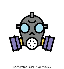 gas mask color icon vector. gas mask sign. isolated symbol illustration