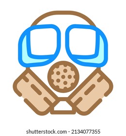 gas mask color icon vector. gas mask sign. isolated symbol illustration