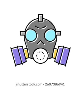 gas mask color icon vector. gas mask sign. isolated symbol illustration