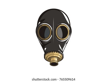 gas mask colored illustration