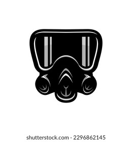 gas mask design vector on white background
