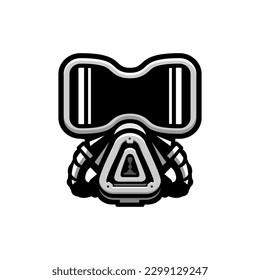 gas mask design vector on white background